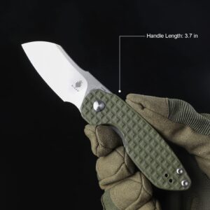 Kizer OCTOBER Mini Pocket Knife Green G10 Handle, EDC Outdoor Folding Knife 154CM Blade V2569C1