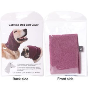 Dog Ear Cover for Anxiety Relief, Dog Calming Hood for Grooming and Bath Drying, Pet Cats and Dogs Ear Protector (Medium)