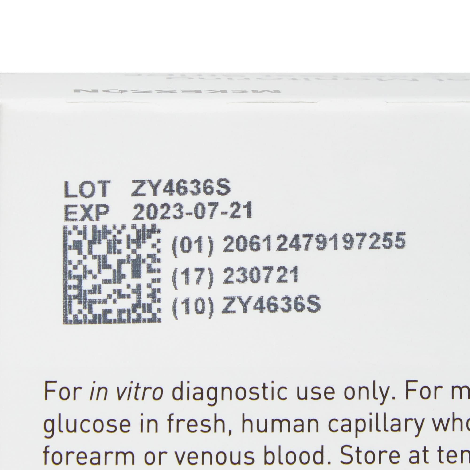 McKesson TRUE METRIX PRO Professional Monitoring Blood Glucose Test Strips - No Coding, Triple Sense Technology, Multiple Patient Use - Vials of Strips, 100 Strips, 6 Packs, 600 Total