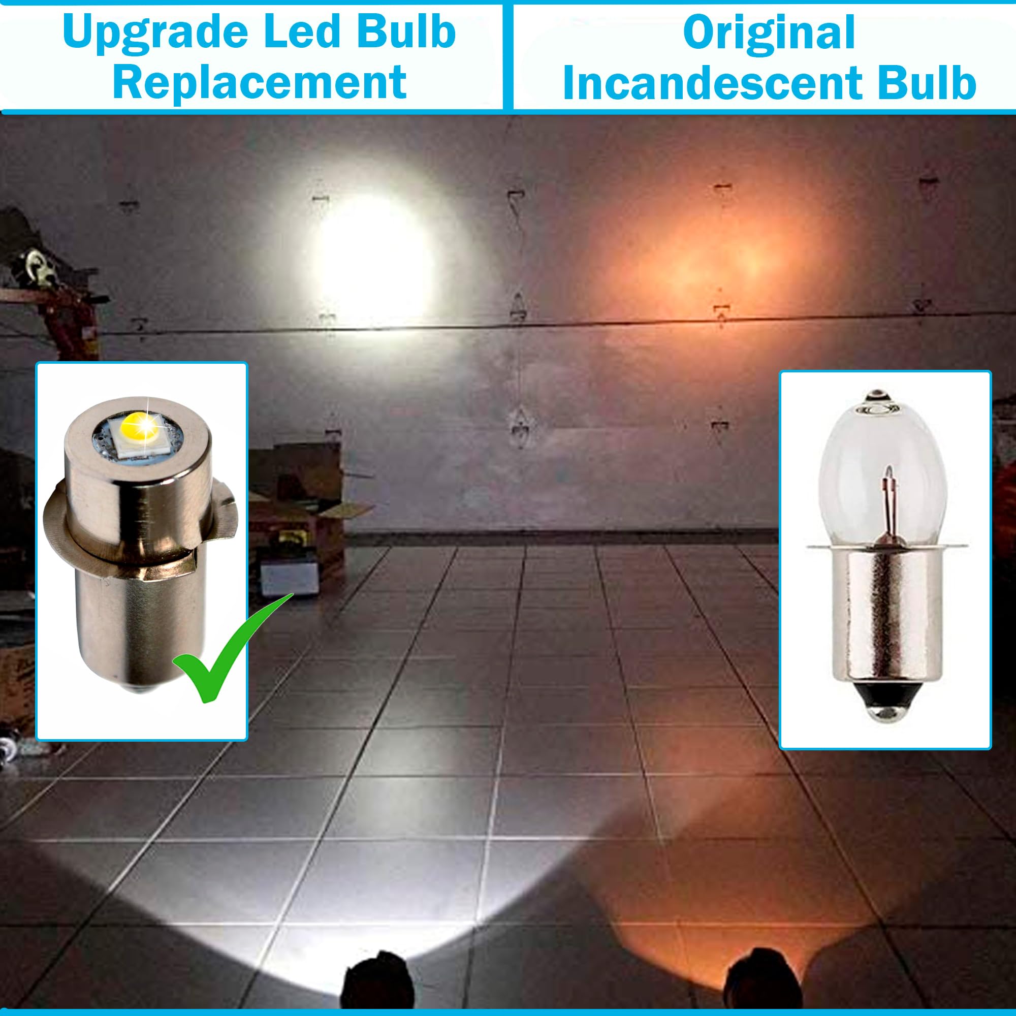 HQRP High Brightness Upgrade LED Light Bulb Compatible with DeWalt: DW908 / DW919 / DW906 / DW918 / DW904 / DW902 / DW904 / DW9043 / DW9083 / DW9063 / DW9023 Flashlights