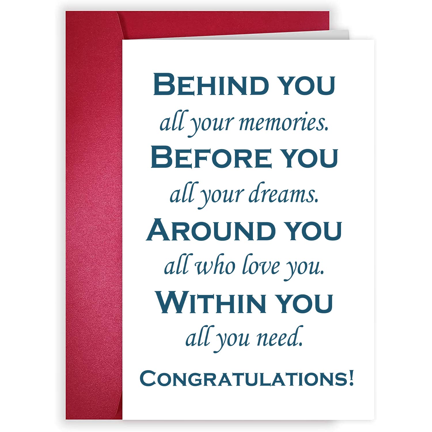 LoLoud 2024 Graduation Card, Inspirational Congratulation Card for High School College Graduation, Congrats Grad Dark Blue