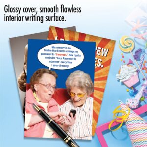 NobleWorks Assorted 3 Pack, Funny Naughty Retro Birthday Cards for Women with 5 x 7 Inch Envelopes (3 Designs, 1 Each) Laughing Ladies VC2807BDG-C1x3