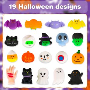 MGparty 48pcs Halloween Squishies Toys for Kids Halloween Party Favors Halloween Goodie Bag Fillers Prizes Halloween Decorations Stress Relief Favor Toys for Kids