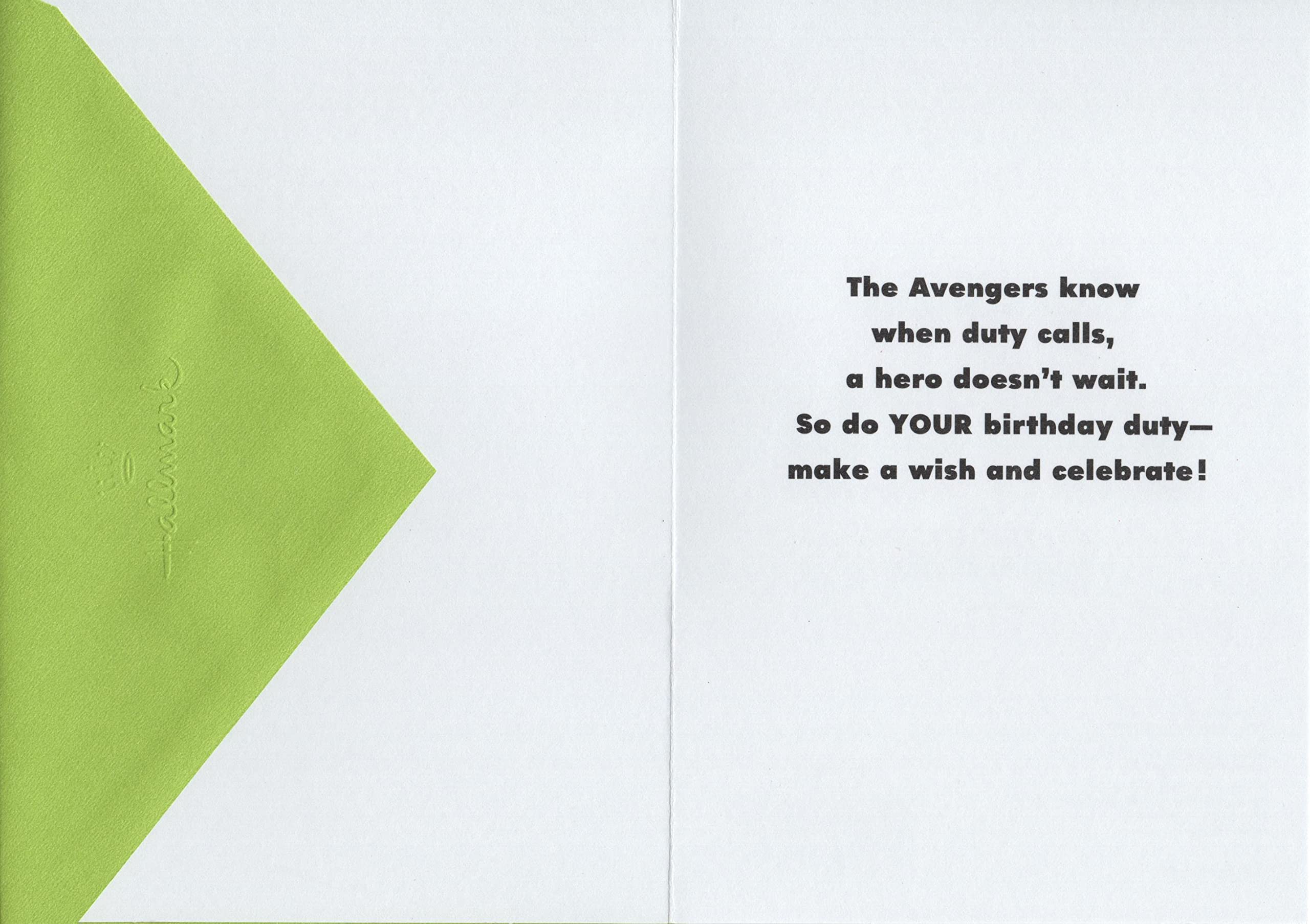 Avengers Assemble! Iron Man, Captain America, Thor and Hulk Happy Birthday Card