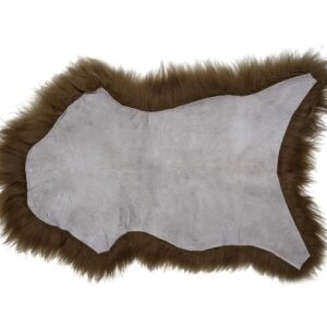 Home Collezione by Salvani Sheepskin Rug Throw Genuine Icelandic (Frosted Brown Curly)