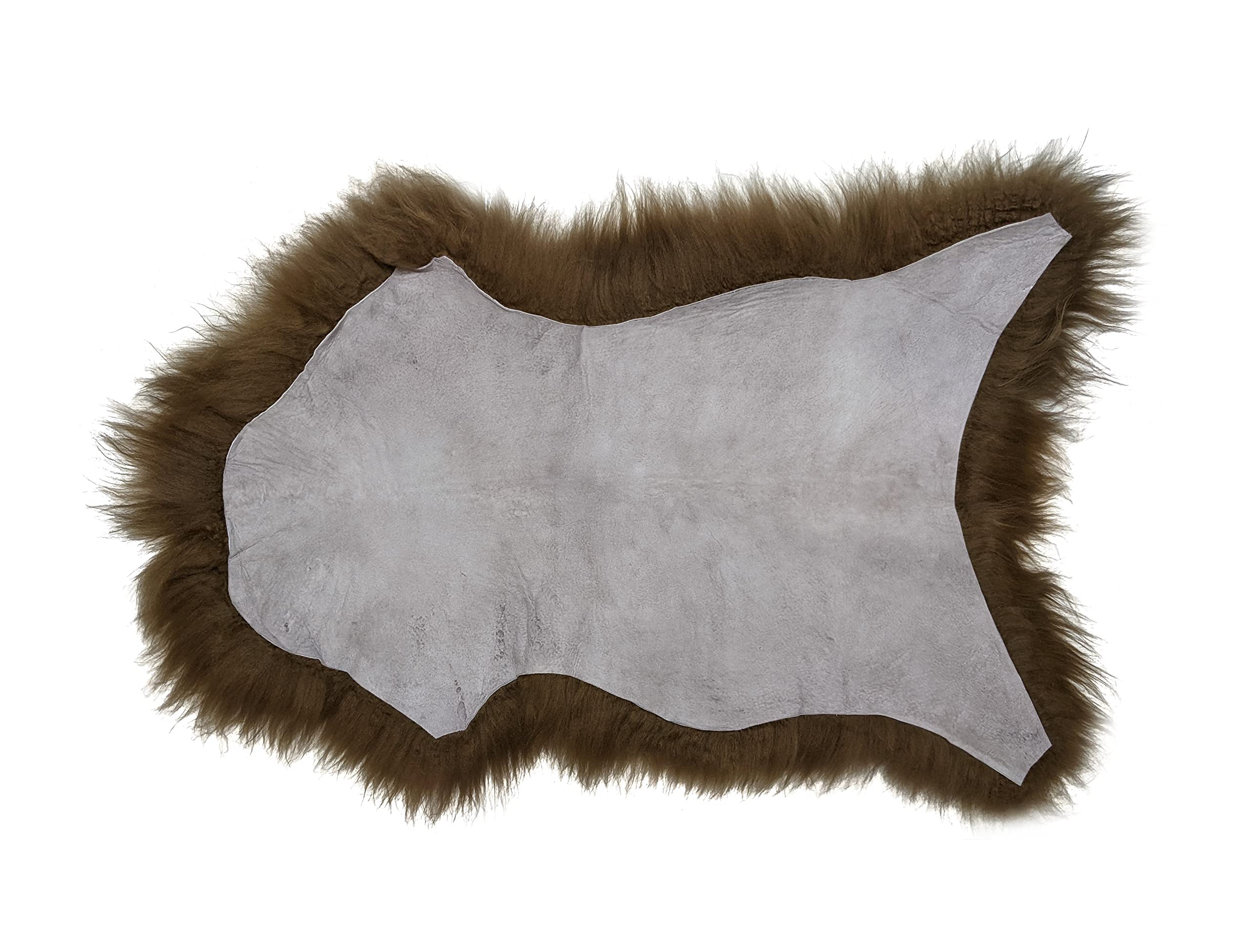 Home Collezione by Salvani Sheepskin Rug Throw Genuine Icelandic (Frosted Brown Curly)