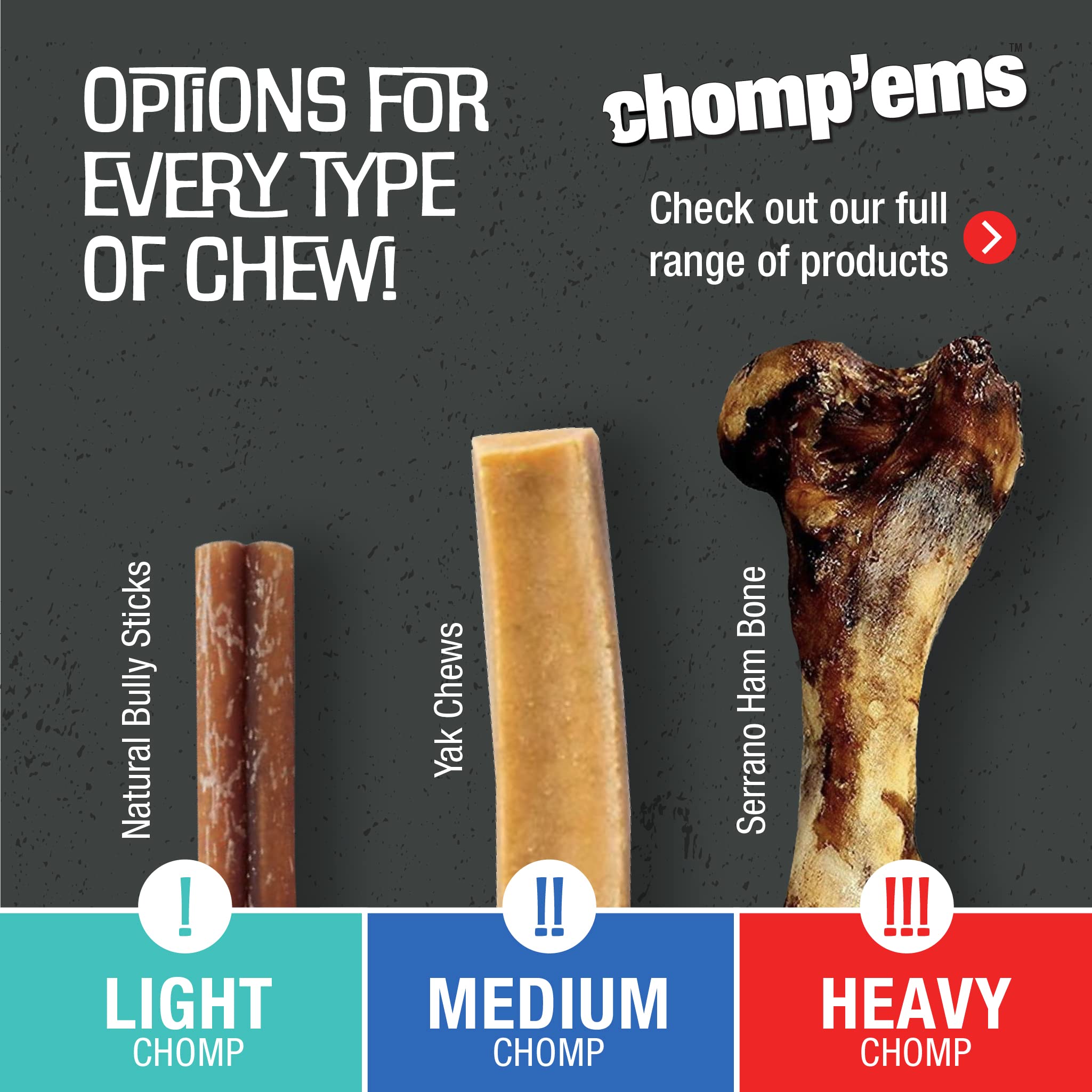 CHOMP 'EMS Premium Chicken Hide Free Dog Chews - Rawhide Free Dog Treats - No Hide Alternative Chew Treat for All Life Stages, Roll, 7"", 2 Count