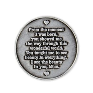 Best Mom Ever Love Expression Coin, Pocket Keepsake Gifts of Appreciation for Mothers Day, Birthday & Special Occasion Distance Gifts, Tokens of Appreciation for Family