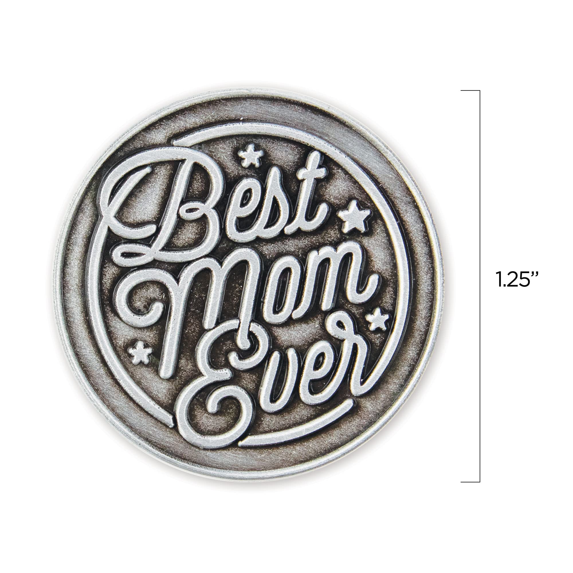 Best Mom Ever Love Expression Coin, Pocket Keepsake Gifts of Appreciation for Mothers Day, Birthday & Special Occasion Distance Gifts, Tokens of Appreciation for Family