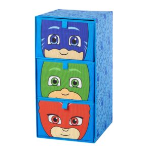 Idea Nuova PJ Mask 3 Drawer Soft Storage Unit with Poly Canvas Frame