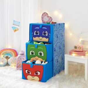 idea nuova pj mask 3 drawer soft storage unit with poly canvas frame