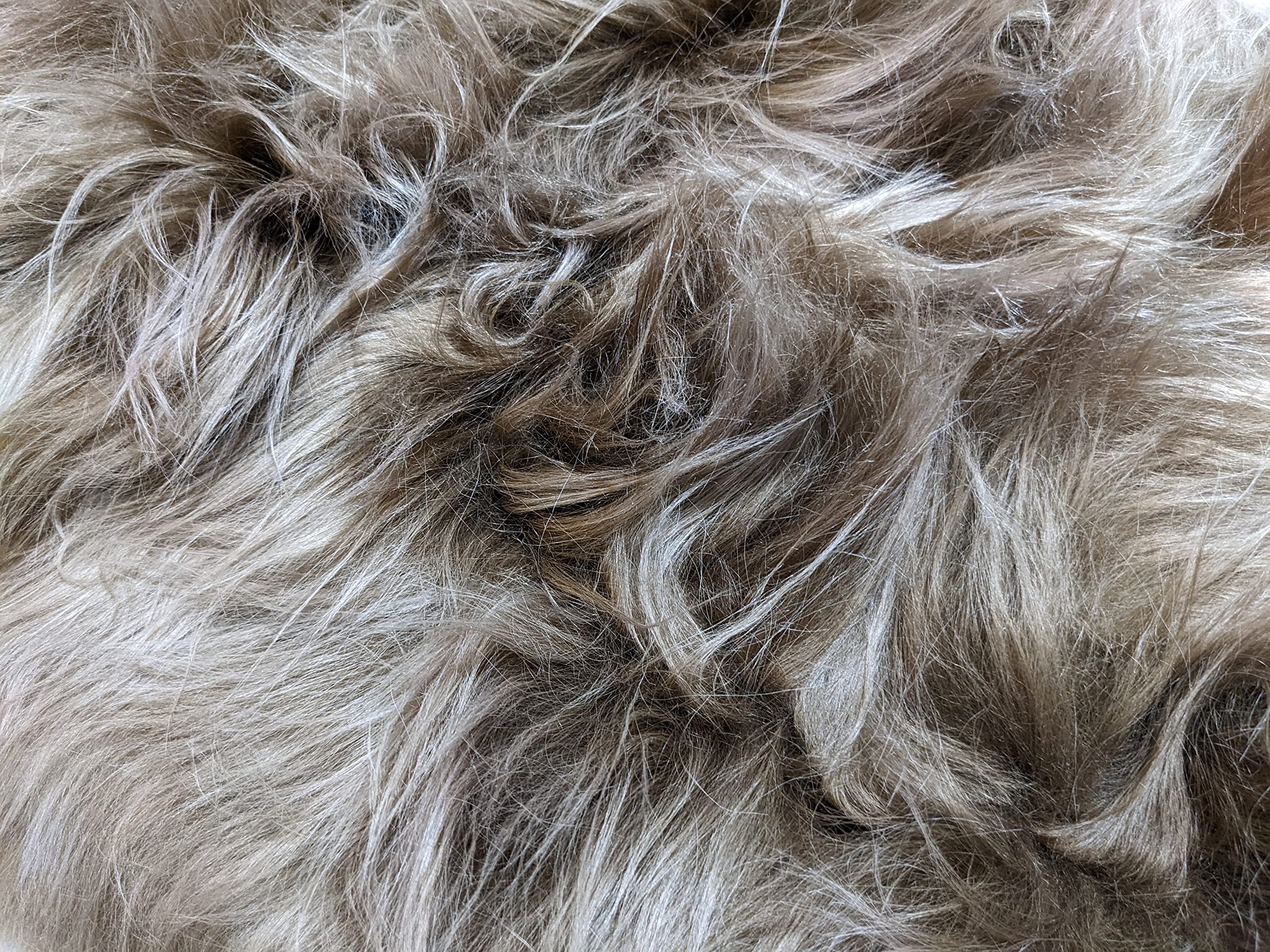 Home Collezione by Salvani Sheepskin Rug Throw Genuine Icelandic (Frosted Brown Curly)