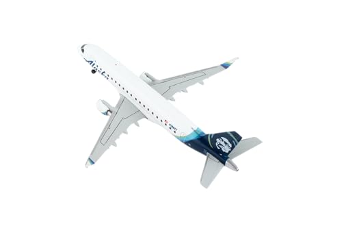 GeminiJets Embraer ERJ-175 Commercial Aircraft Alaska Airlines White with Blue Tail 1/400 Diecast Model Airplane