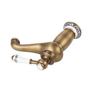 Kitchen Faucet Kitchen Faucet Retro Brass Single Lever & Ceramic Sink Faucet With Water Inlet For Bathtub Bathroom (Brass) (Color : Copper)