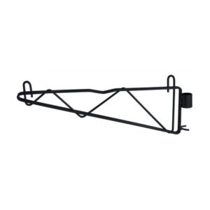 Quantum Storage Systems WC34-CB1872BK Cantilever Double Shelf Post Wall Mount, Carbon Steel, Epoxy Coated, Black, NSF