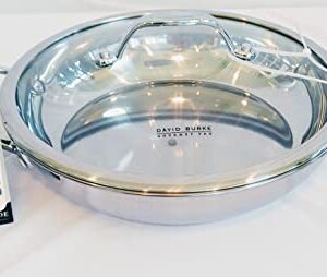 David Burke Splendor Series Heavy Gauge Stainless Steel 9.5" Everyday pan with Lid