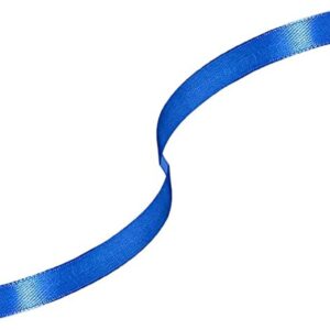 Blue Satin Ribbon 3/8 inches x 25 Yards, Royal Blue Fabric Ribbons for Christmas Gift Wrapping, Christmas Garland, Christmas Tree Ornaments, Bows Making, DIY Crafts, Sewing Projects and Wedding Party