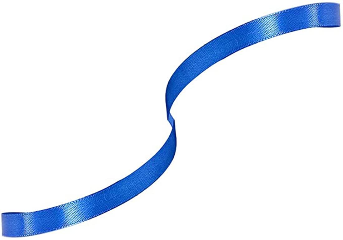 Blue Satin Ribbon 3/8 inches x 25 Yards, Royal Blue Fabric Ribbons for Christmas Gift Wrapping, Christmas Garland, Christmas Tree Ornaments, Bows Making, DIY Crafts, Sewing Projects and Wedding Party