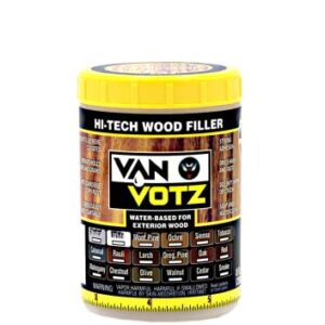 VAN VOTZ Hi-Tech Wood Filler for Exterior Wood in Colors (Cedar), Half-Pint/500g