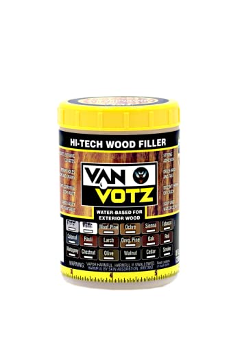 VAN VOTZ Hi-Tech Wood Filler for Exterior Wood in Colors (Cedar), Half-Pint/500g