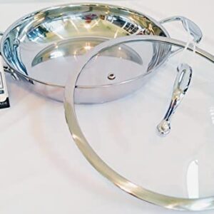 David Burke Splendor Series Heavy Gauge Stainless Steel 9.5" Everyday pan with Lid