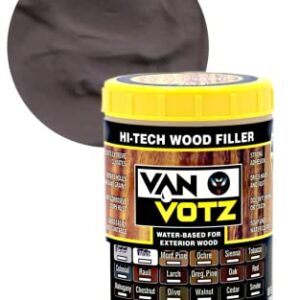 VAN VOTZ Hi-Tech Wood Filler for Exterior Wood in Colors (Cedar), Half-Pint/500g