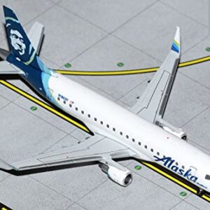 GeminiJets Embraer ERJ-175 Commercial Aircraft Alaska Airlines White with Blue Tail 1/400 Diecast Model Airplane