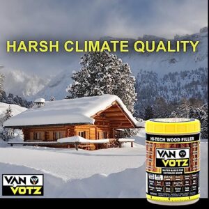 VAN VOTZ Hi-Tech Wood Filler for Exterior Wood in Colors (Cedar), Half-Pint/500g