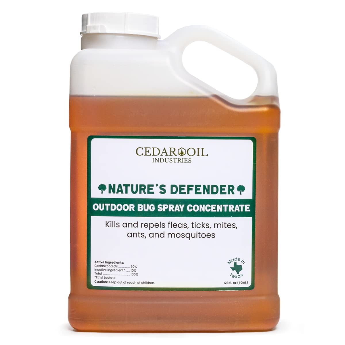 Nature's Defender Lawn & Garden Concentrate - All-Natural Pest Control for Outdoor Spaces - Repels Fleas, Ticks, Mosquitoes, and More(128 Fluid Ounces)