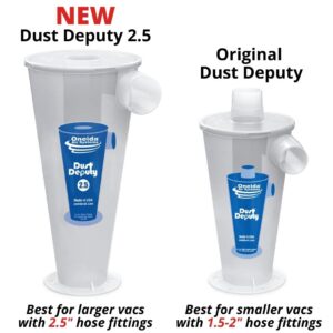 Oneida Air Systems Dust Deputy 2.5 Deluxe Cyclone Separator Kit with 10-Gallon Mobile Steel Dust Bin for Wet/Dry Shop Vacuums (DD 2.5 Deluxe 10-Gal)