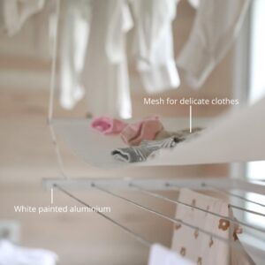 Höllsen Ceiling Mounted Clothes Drying Rack Made of Aluminium Perfect Design for Laundry Room