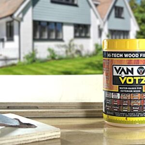 VAN VOTZ Hi-Tech Wood Filler for Exterior Wood in Colors (Cedar), Half-Pint/500g