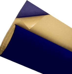 lemgubkp self adhesive velvet felt fabric, velvet drawer liner, diy velvet fabric for art & crafts, jewelry box felt liner, solid color felt 17.7" x 118"(blue)