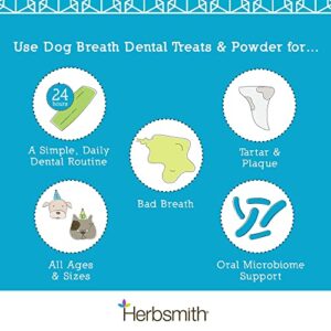 Herbsmith Dog Breath - Dog Dental Care Solution - Natural Dog Breath Freshener That Tackles Tartar - Dental Powder for Dogs - 150g Powder