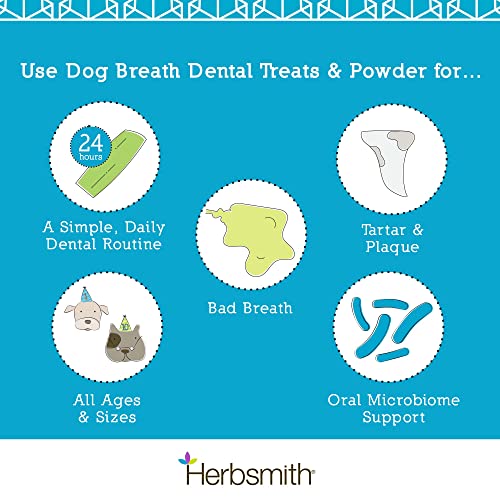 Herbsmith Dog Breath - Dog Dental Care Solution - Natural Dog Breath Freshener That Tackles Tartar - Dental Powder for Dogs - 500g Powder