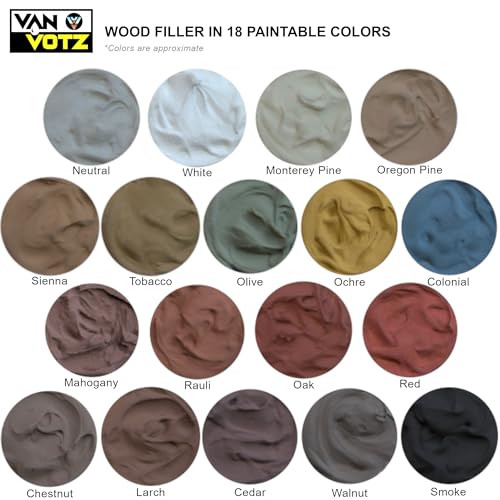 VAN VOTZ Hi-Tech Wood Filler for Exterior Wood in Colors (Cedar), Half-Pint/500g