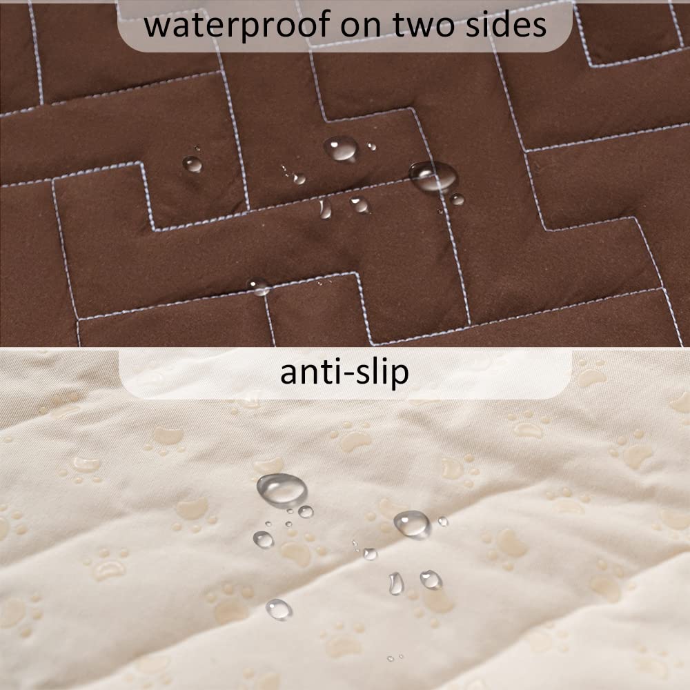 fuguitex Waterproof Dog Bed Cover Couch Cover for Pet Anti-Slip Cat Mat Pet Pad Blanket for Sofa Chair Recliner Bed Furniture Protrctor