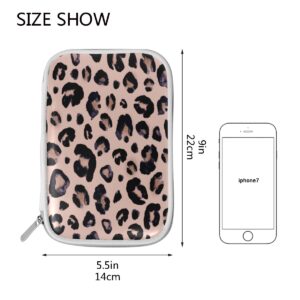 Leopard Print Cheetah Pink Pencil Case Pen Case Pencil Bag Pouch Zipper Organizer Stationery School Bag Holder Makeup Bag for Kids Teen Office