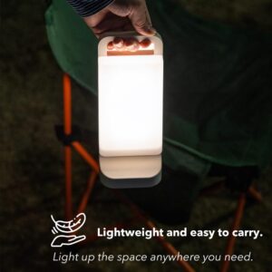 Lepwings Camping Lantern, solar Lanterns, 4400mAh Rechargeable Light 2-in-1 Dimmable Outdoor Waterproof Gear with USB Charging – lanterns for power outages Hurricane, Hiking, Fish, Emergency, and Home