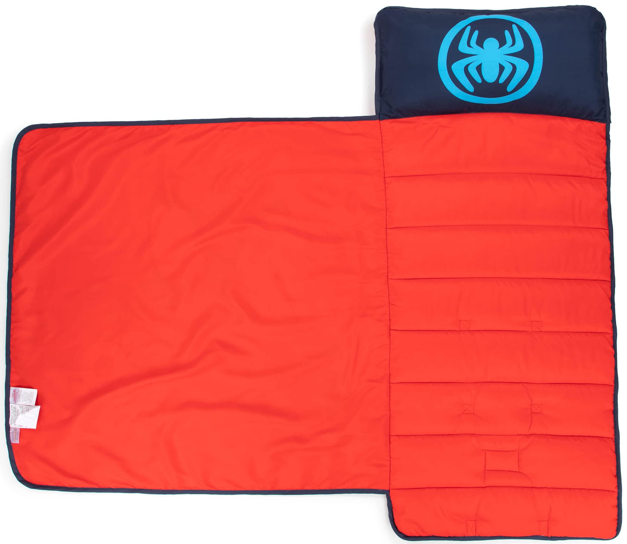 Jay Franco Marvel Spidey & His Amazing Friends Go Spidey Nap Mat – Built-in Pillow and Blanket - Super Soft Microfiber Kids'/Toddler/Children's Bedding, Ages 3-7