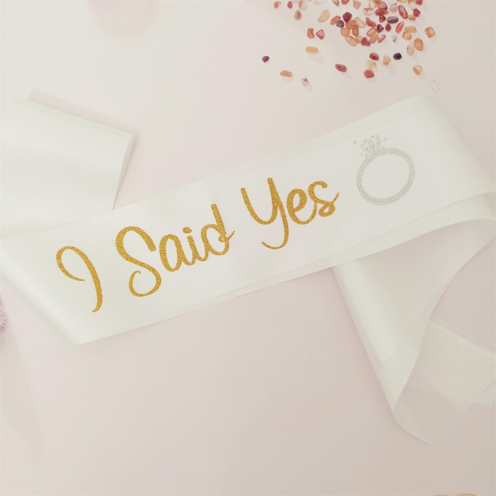 Magnusson's Garden I Said Yes Sash for Future Mrs, Engagement Proposal Party Wedding Announcement, Bachelorette Bridal Shower Sash for Bride to Be