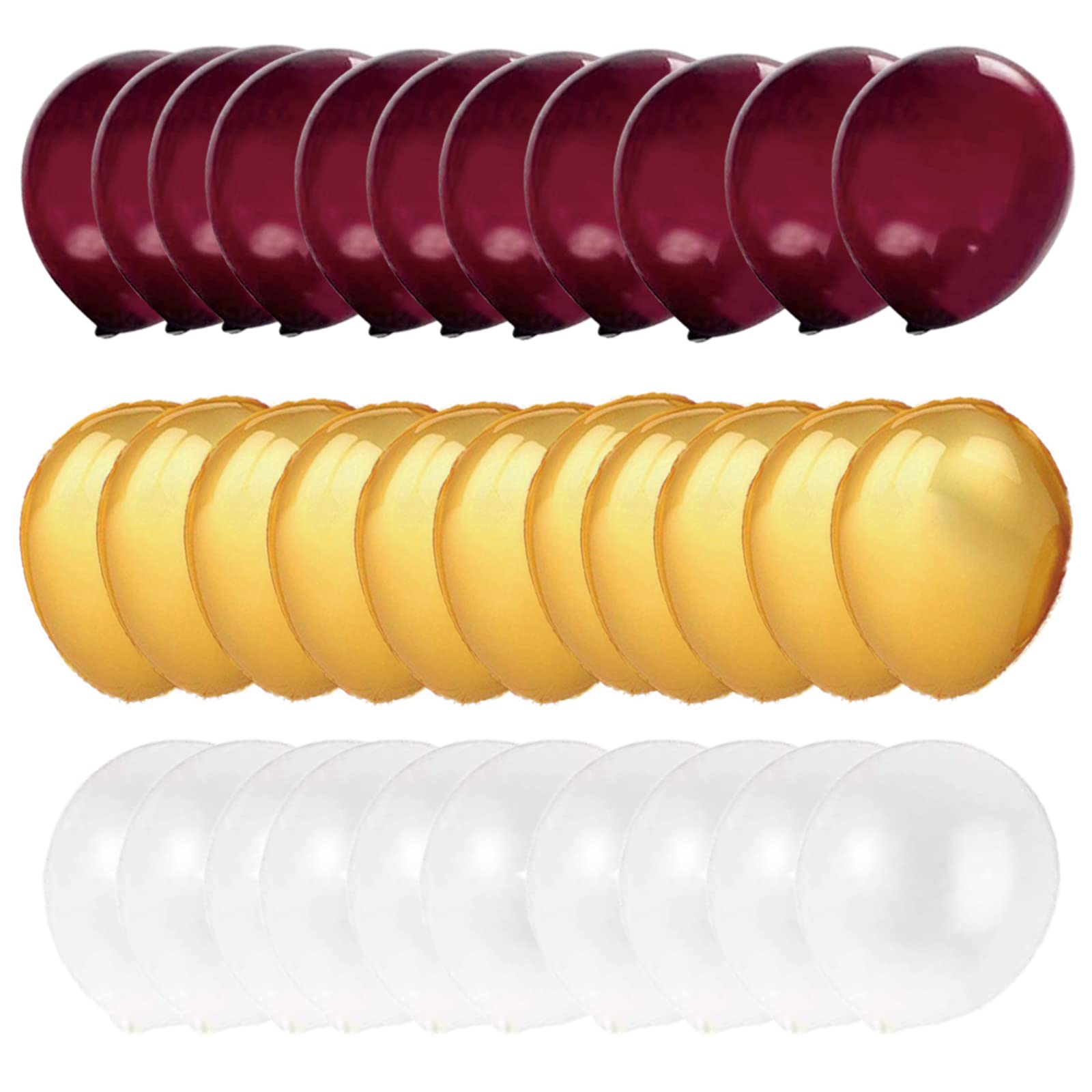 Graduation Decorations Maroon Gold 2024 Burgundy Gold Balloons/Burgundy Gold Birthday Decorations/30Pcs Burgundy White Gold Balloons 2024 Burgundy Graduation Party Decorations/Wedding