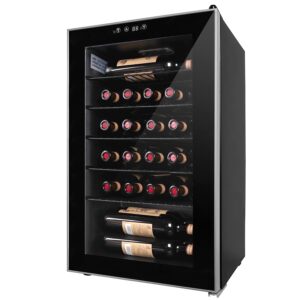 watoor 85 cans wine cooler and beverage refrigerator with glass door removable wire shelves 40°f - 61°f 2.7 cu ft