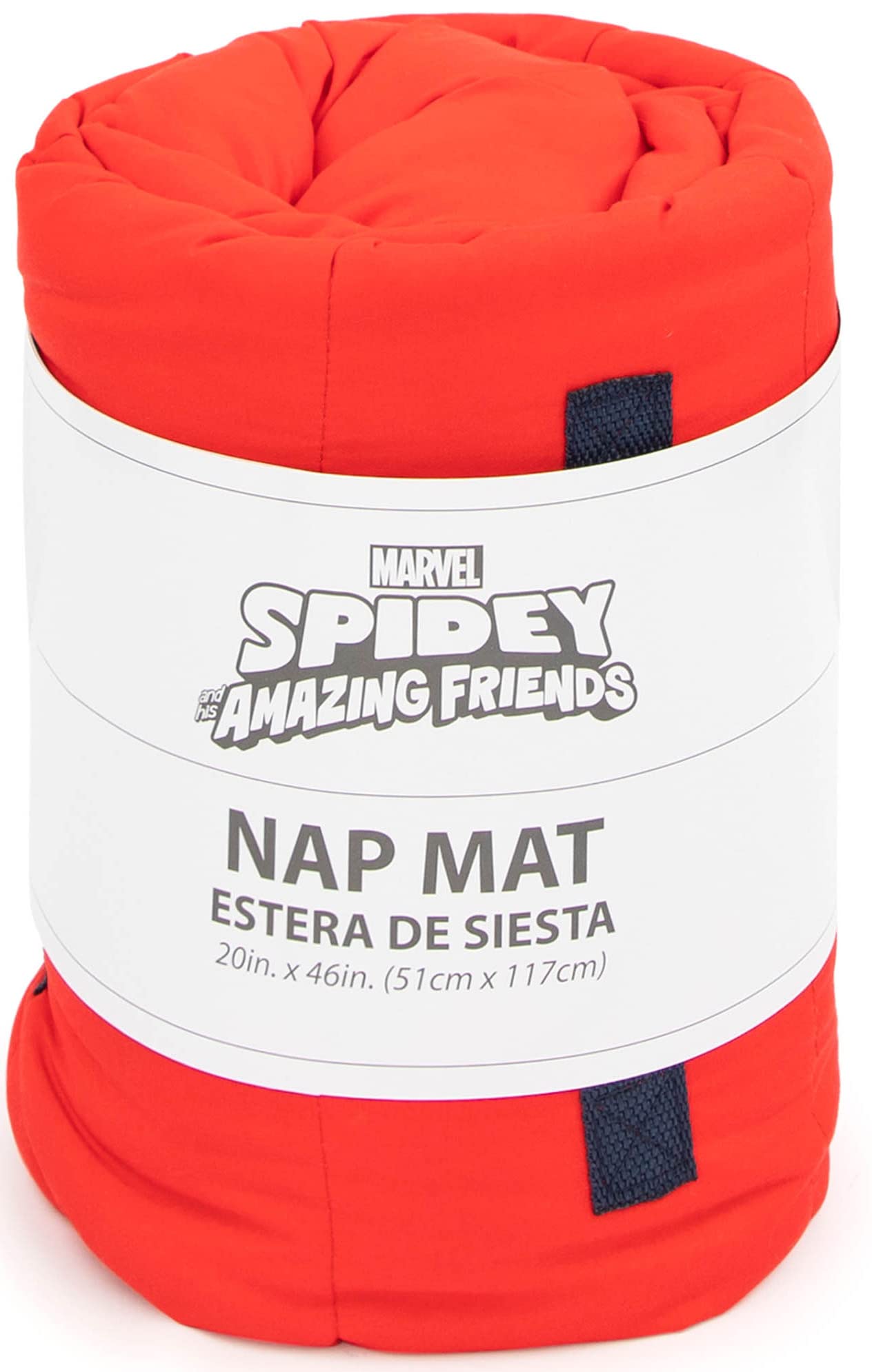 Jay Franco Marvel Spidey & His Amazing Friends Go Spidey Nap Mat – Built-in Pillow and Blanket - Super Soft Microfiber Kids'/Toddler/Children's Bedding, Ages 3-7