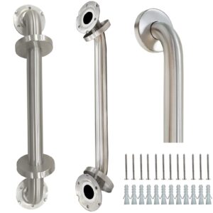 2 pack grab bars for bathroom, 16 inch brushed nickel 304 stainless steel shower grab bar, safety assist handicap grab bar, 500lbs support grab bar for bathtubs and showers for christmas gifts