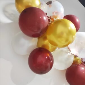 Graduation Decorations Maroon Gold 2024 Burgundy Gold Balloons/Burgundy Gold Birthday Decorations/30Pcs Burgundy White Gold Balloons 2024 Burgundy Graduation Party Decorations/Wedding