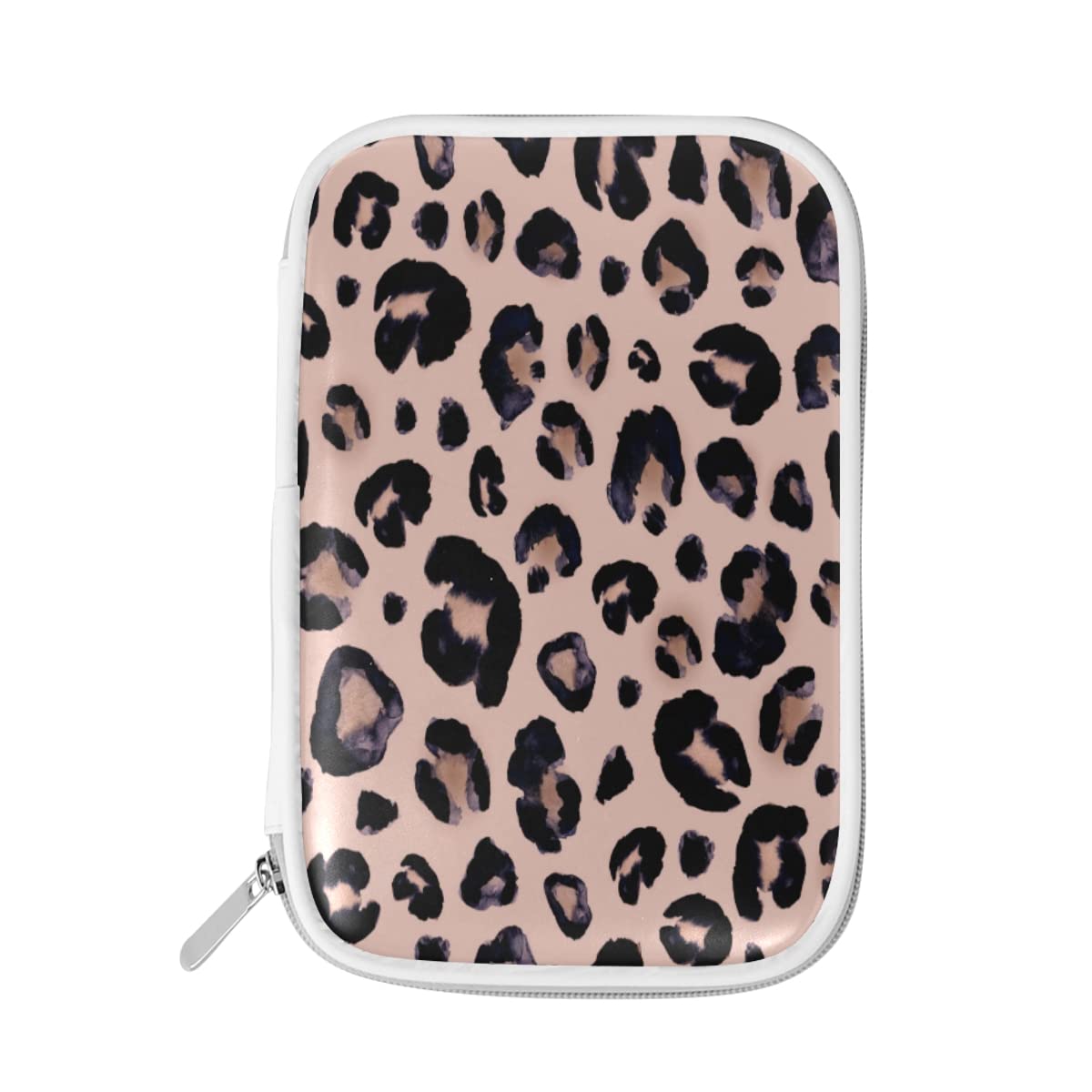 Leopard Print Cheetah Pink Pencil Case Pen Case Pencil Bag Pouch Zipper Organizer Stationery School Bag Holder Makeup Bag for Kids Teen Office