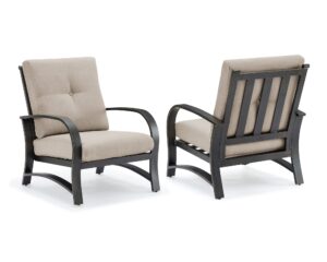 ulax furniture outdoor club chairs with sunbrella cushion set of 2 - ideal for patio conversations and bistro lounging