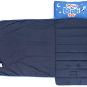 Jay Franco Blippi PJ Party Time Nap Mat – Built-in Pillow and Blanket - Super Soft Microfiber Kids'/Toddler/Children's Bedding, Ages 3-7