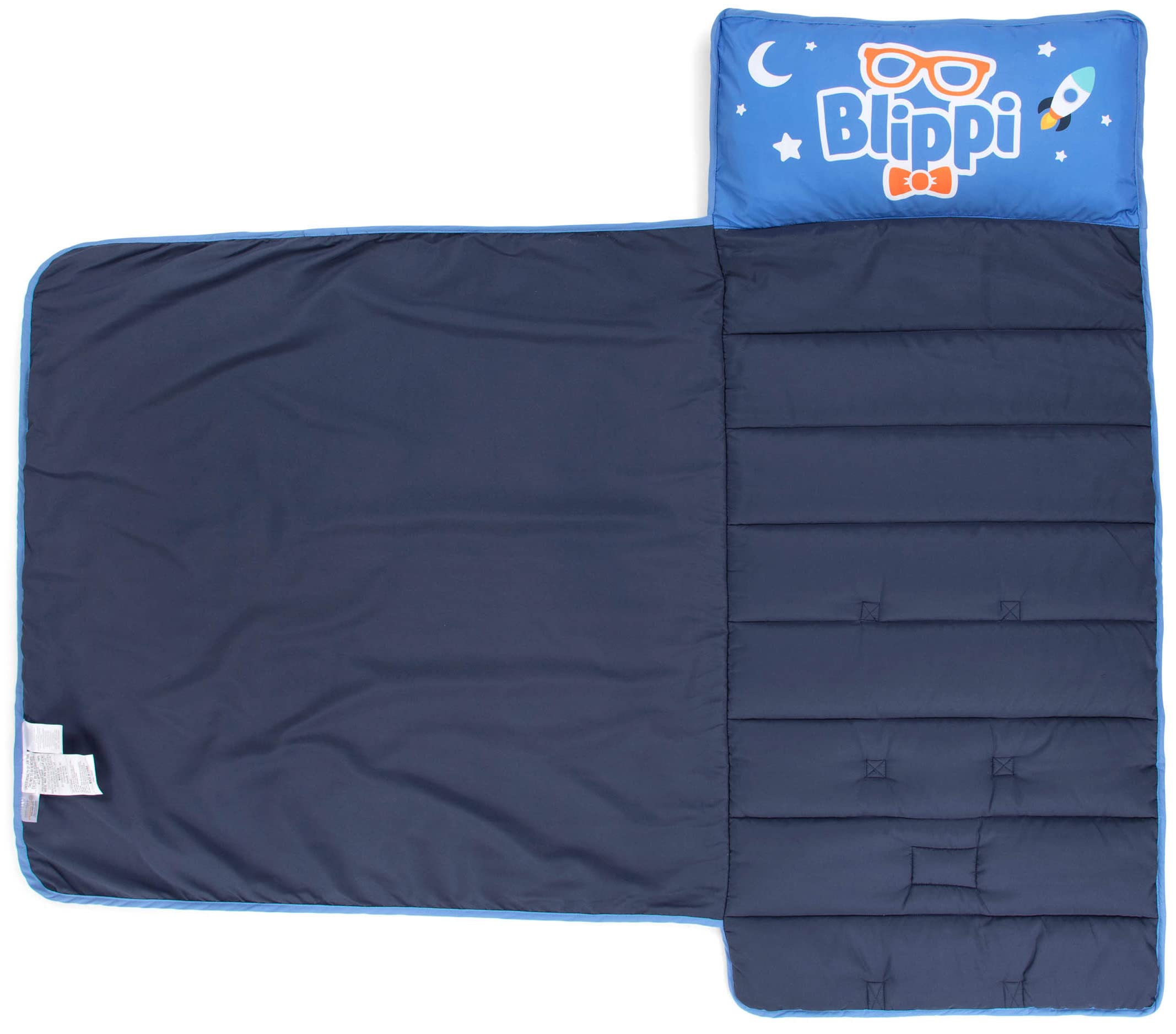 Jay Franco Blippi PJ Party Time Nap Mat – Built-in Pillow and Blanket - Super Soft Microfiber Kids'/Toddler/Children's Bedding, Ages 3-7